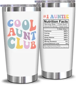 NewEleven Gifts For Aunt From Niece, Nephew - Cool Gifts For Aunt, New Aunts, Auntie, Sister - Aunts Birthday Gift, Auntie Announcement, Promoted To Auntie, Best Auntie Ever - 20 Oz Tumbler
