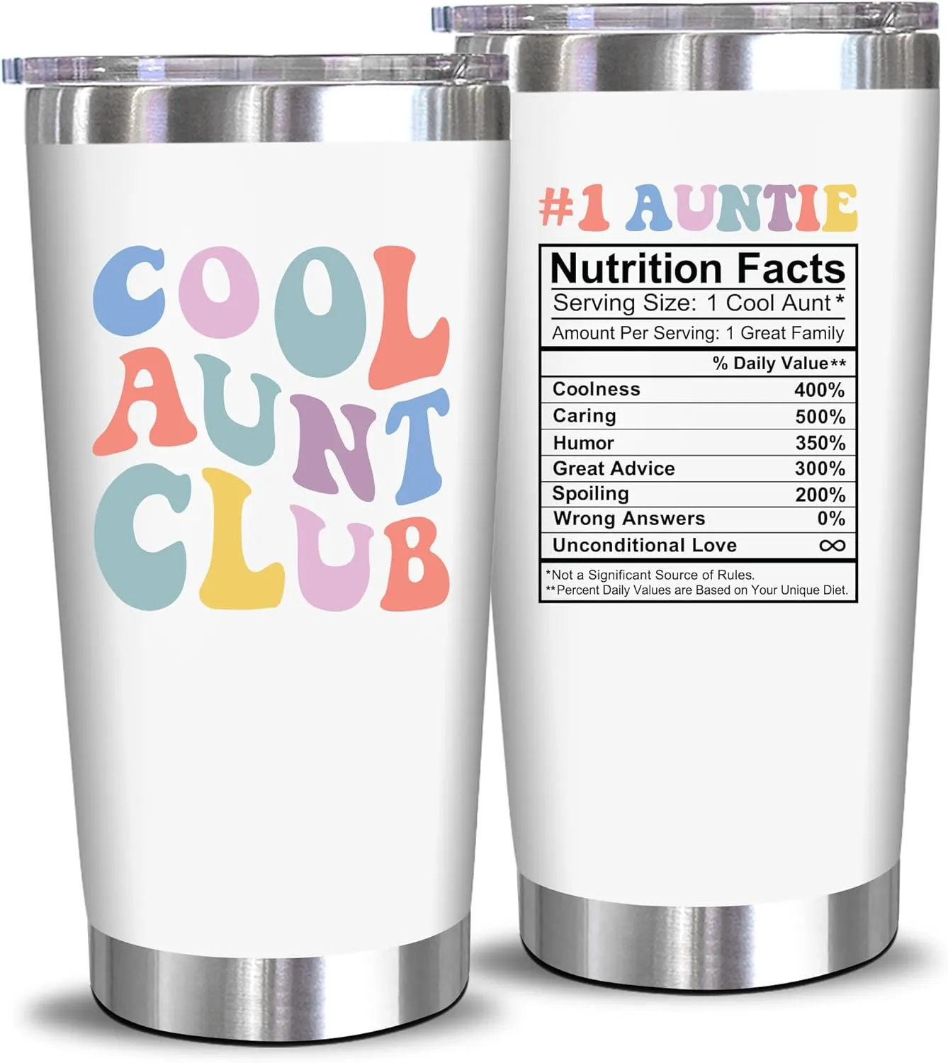 NewEleven Gifts For Aunt From Niece, Nephew - Cool Gifts For Aunt, New Aunts, Auntie, Sister - Aunts Birthday Gift, Auntie Announcement, Promoted To Auntie, Best Auntie Ever - 20 Oz Tumbler