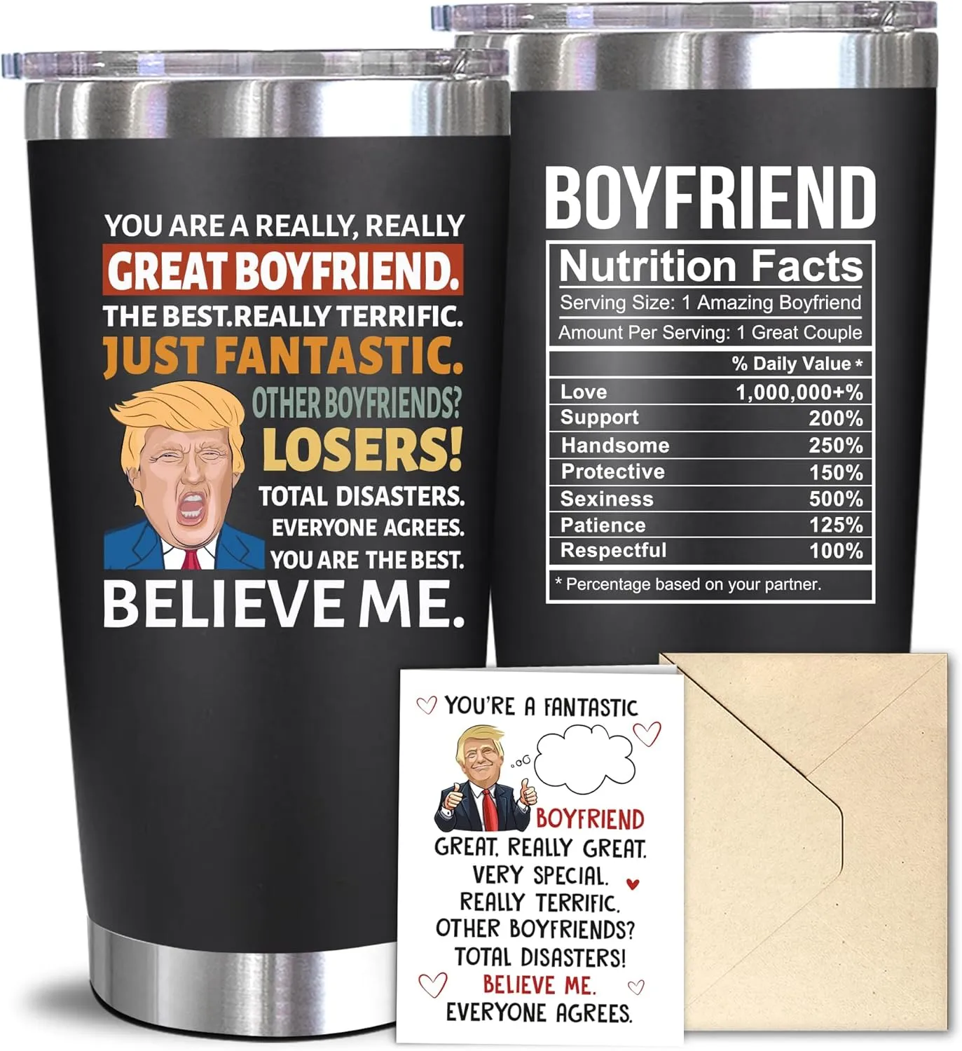 NewEleven Gifts For Boyfriend - Birthday Present, Love Gift Ideas For Him, Boyfriends - Funny Boyfriend Gifts From Girlfriend, Lover - 20 Oz Tumbler
