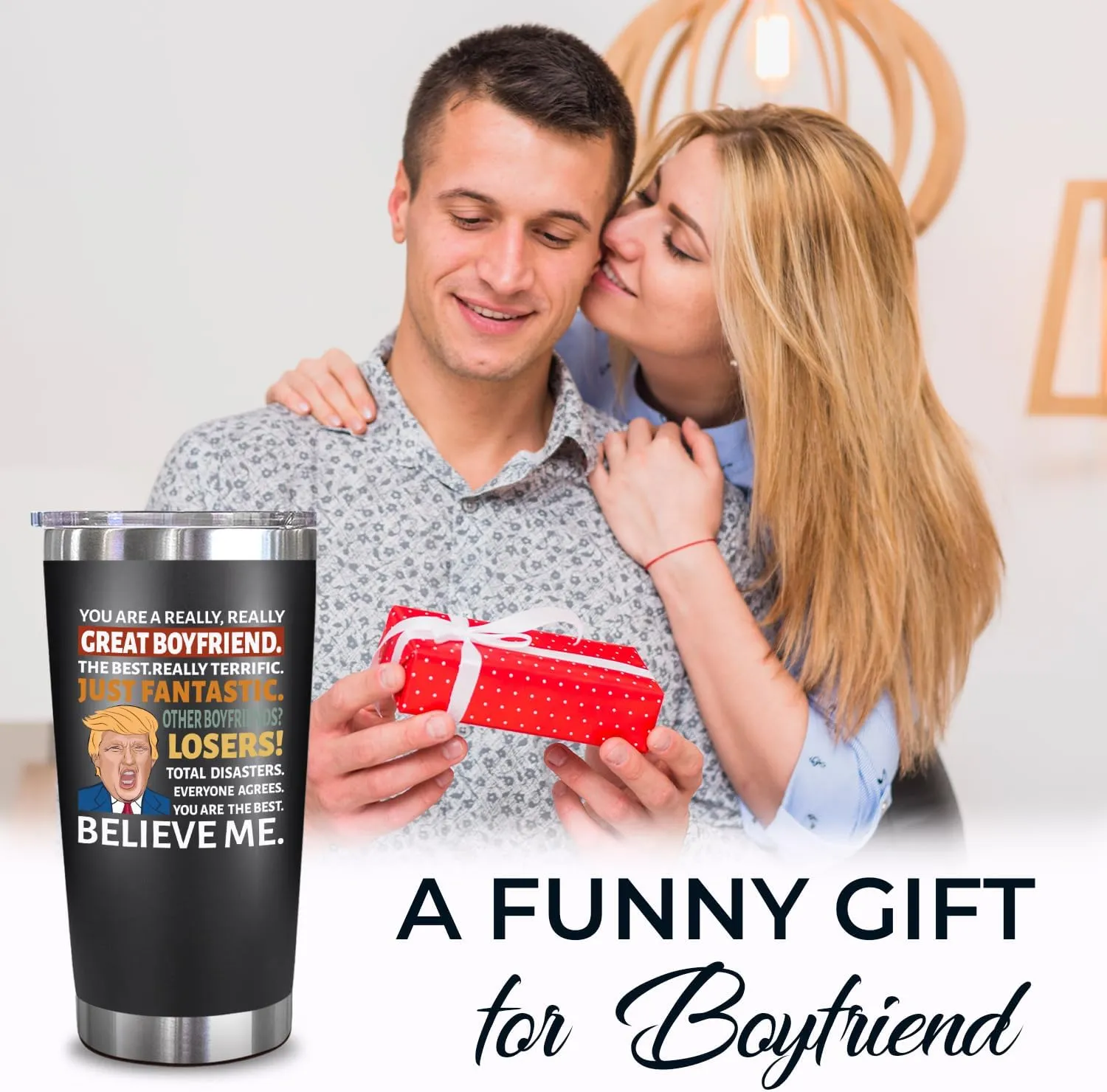 NewEleven Gifts For Boyfriend - Birthday Present, Love Gift Ideas For Him, Boyfriends - Funny Boyfriend Gifts From Girlfriend, Lover - 20 Oz Tumbler