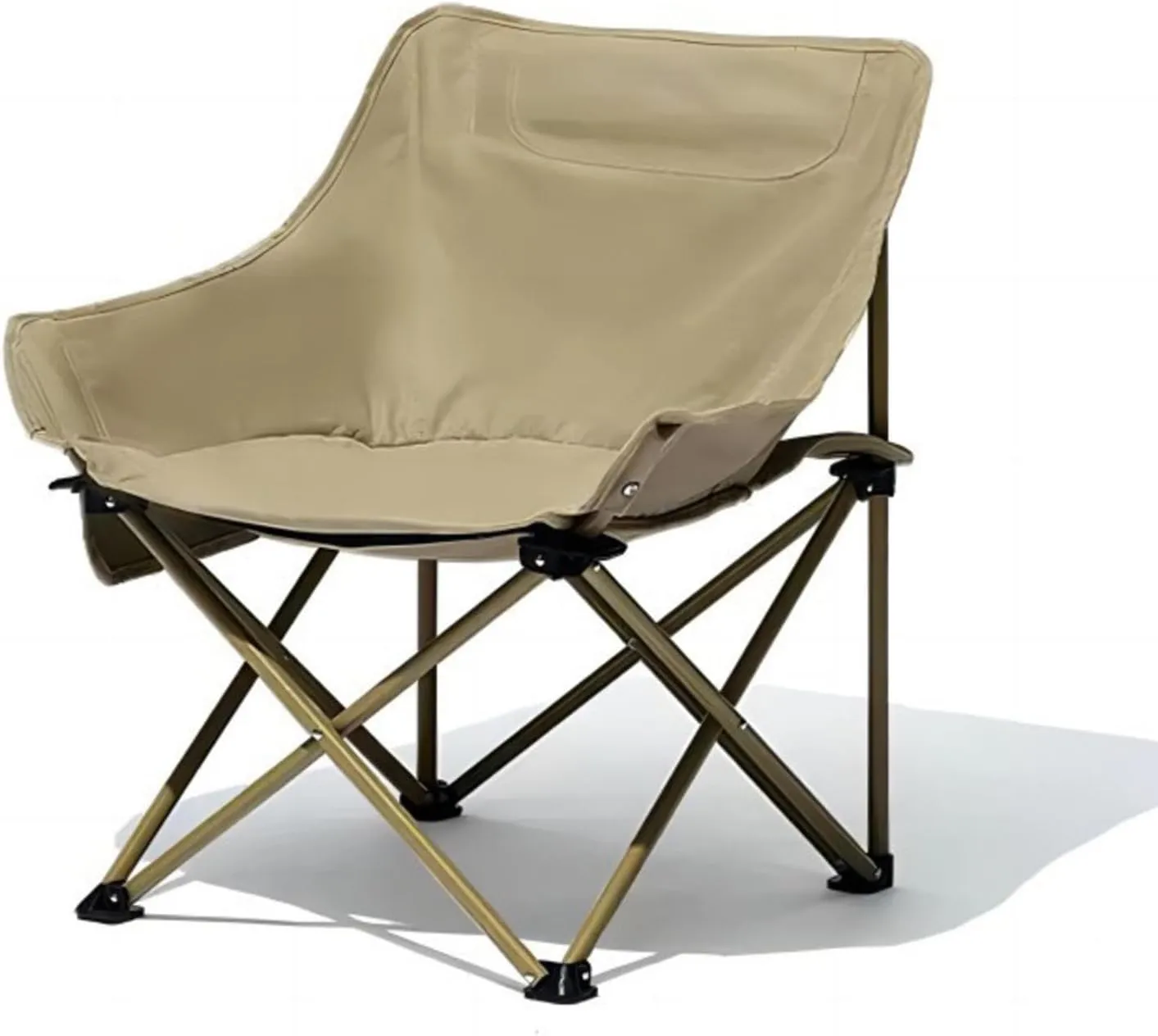 NIBHZ Foldable Hunting Chair, Outdoor Chair with Metal Frame & Comfortable Backrest & Mesh Seat, Convenient Transport, for Hunting, Camping, Picnic,Yellow