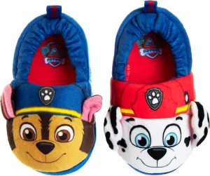 Nickelodeon Boys’ Paw Patrol Slippers – Chase and Marshall Plush Fuzzy Slippers (5T-12 Boy)