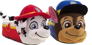 Nickelodeon Boys’ Paw Patrol Slippers –Plush Fuzzy Slippers: Chase, Marshall (Toddler/Boy)