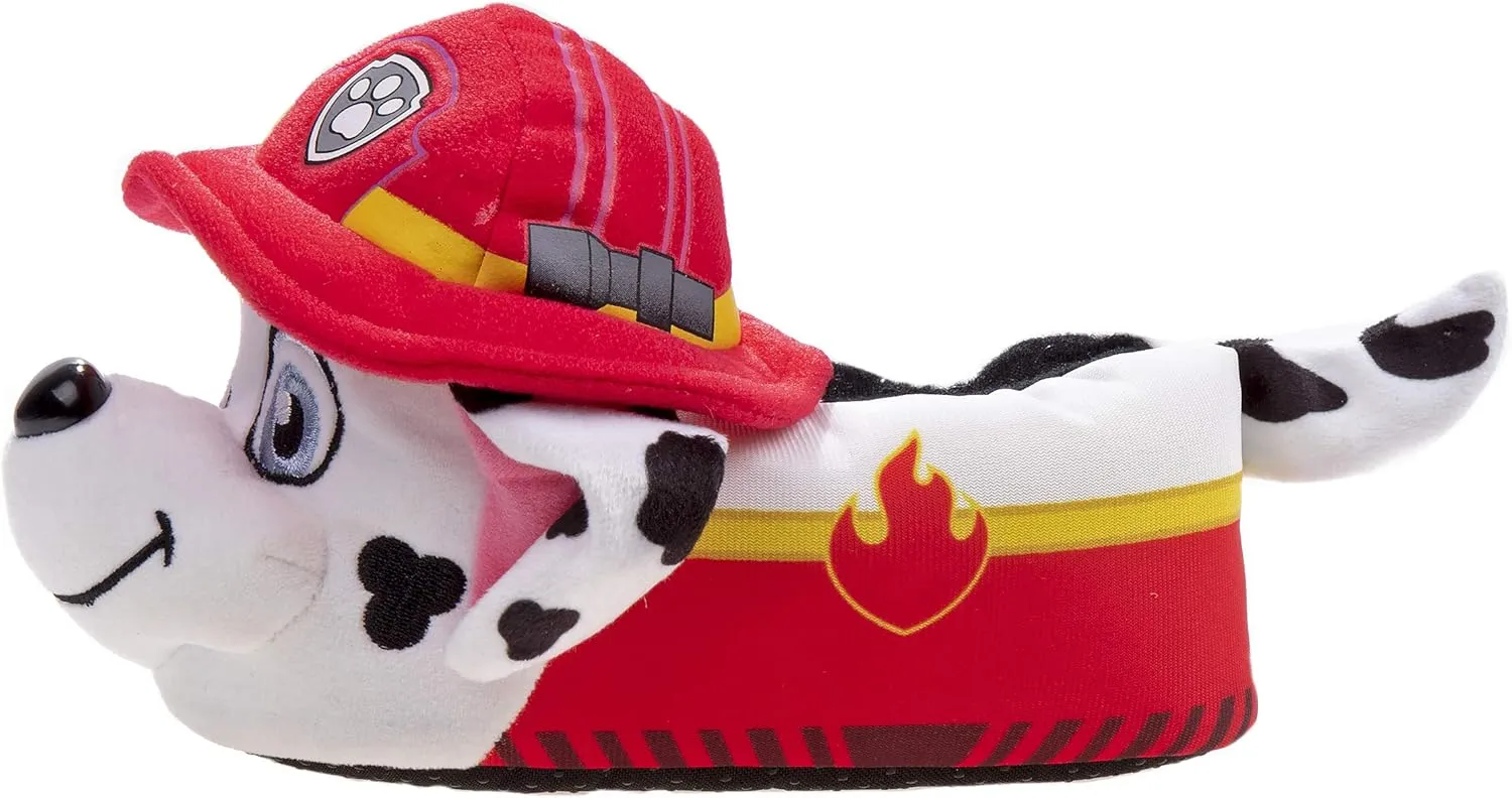 Nickelodeon Boys’ Paw Patrol Slippers –Plush Fuzzy Slippers: Chase, Marshall (Toddler/Boy)