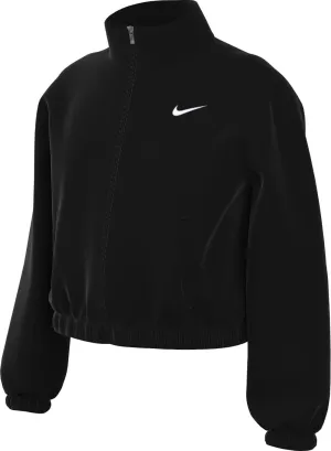 Nike Sportswear Girls' Oversized Lightweight Jacket (FZ5557-010, Black/White)