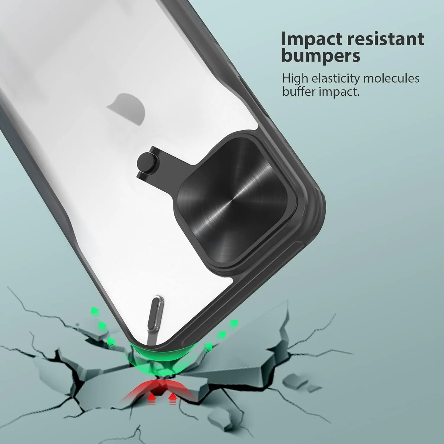 Nillkin for iPhone 13 Pro Max Case 2021, CamShield Pro Cyclops Clear Case for iPhone 13 Pro Max Camera Protection Cover with Kickstand Slim Hard PC   TPU Shockproof Case 6.7'' Black