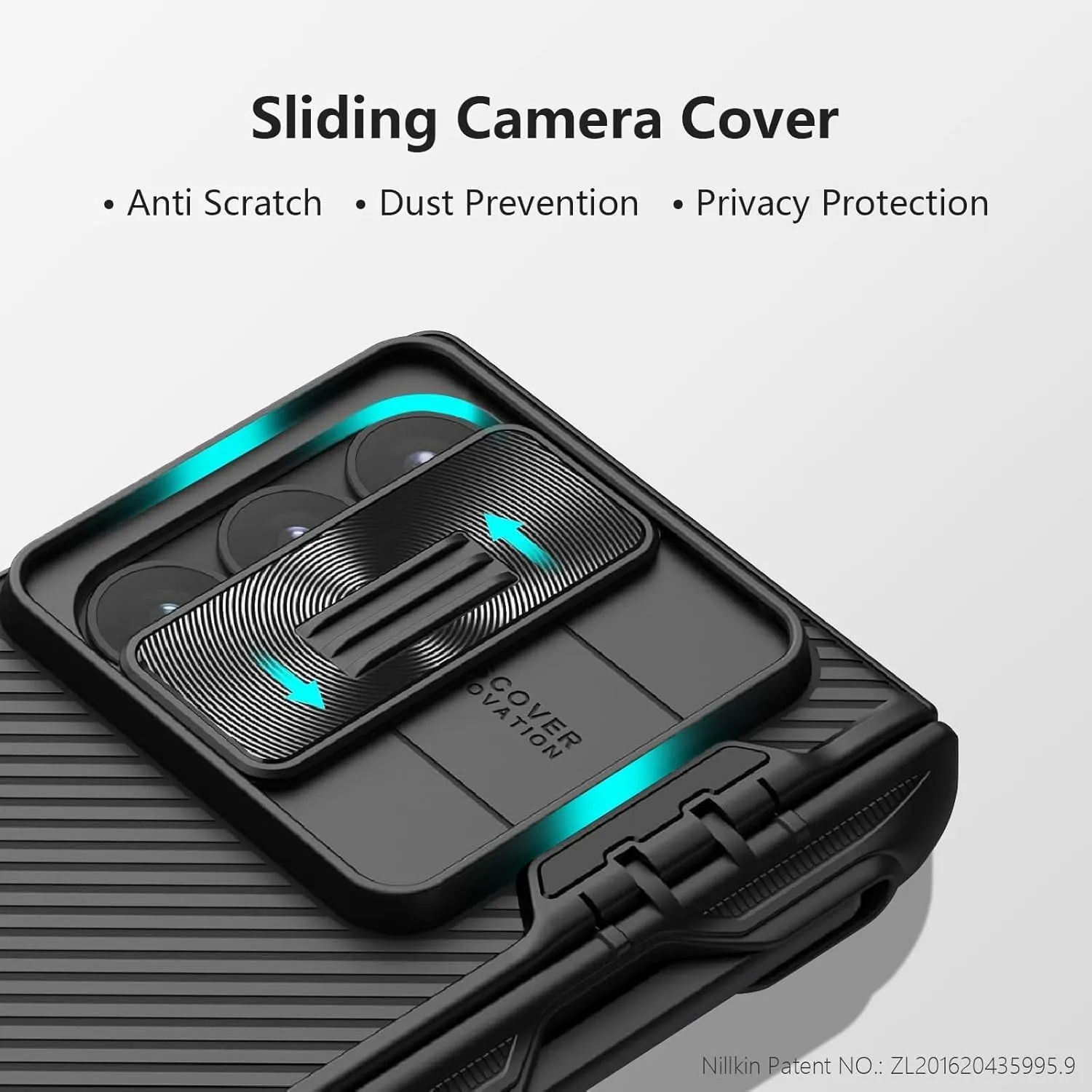 Nillkin for Z Fold 6 S Pen Case, [Built-in Writing Pen & S Pen Holder & Kickstand & Slide Camera Cover & Hinge Protection] Shockproof Fold 6 Phone Case with Pen for Samsung Galaxy Z Fold 6, Black