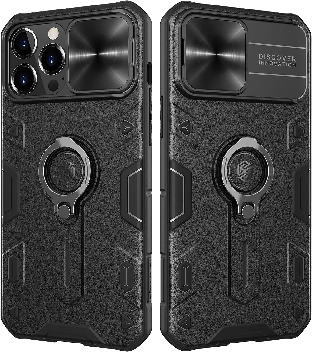 Nillkin iPhone 13 Pro Max Case - CamShield Armor Case with Camera Cover & Kickstand, Military Grade Shockproof Phone Case 6.7 inch 2021, Black
