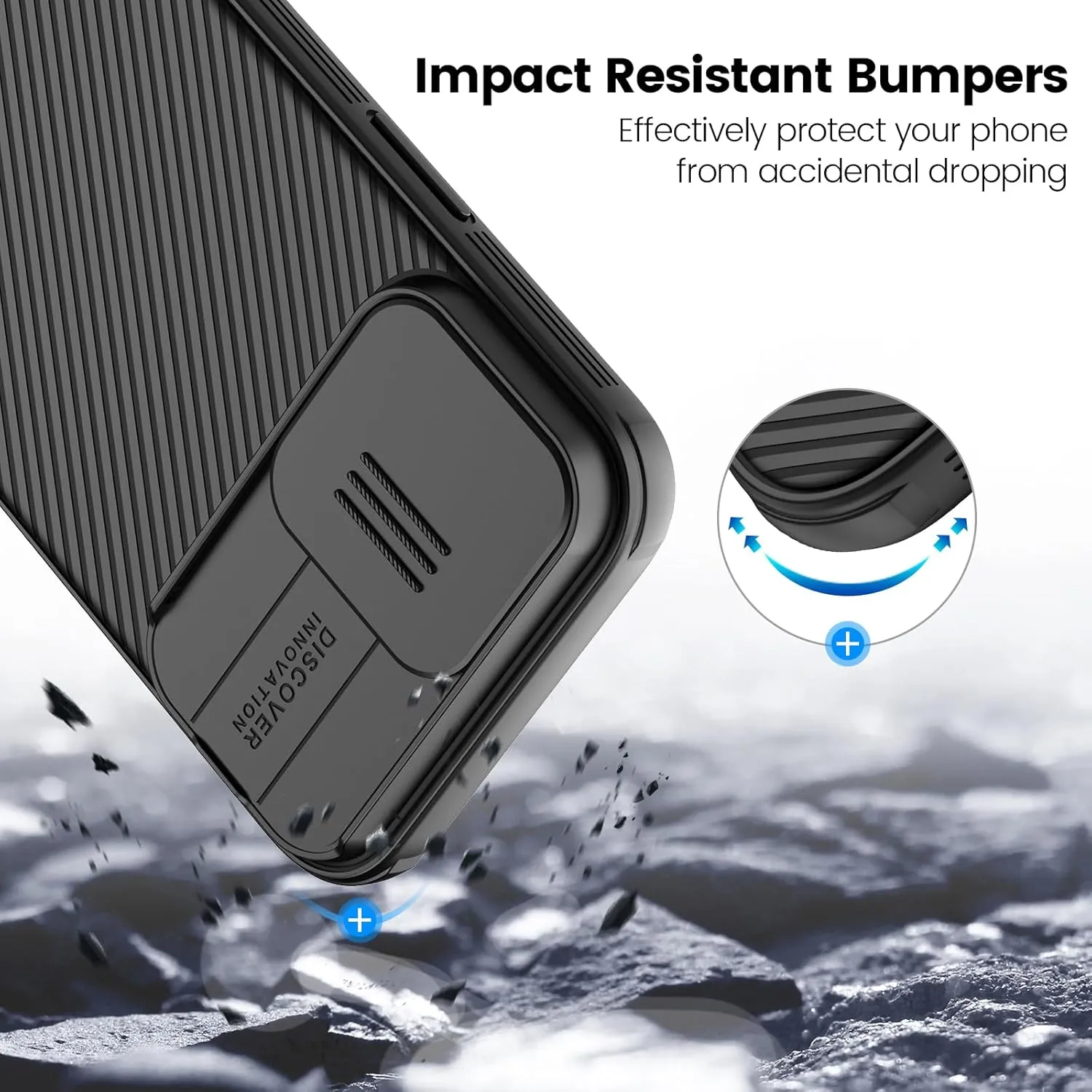 Nillkin Magnetic for iPhone 16 Pro Case, Upgraded Slide Camera Cover, Compatible with Magsafe, Slim Shockproof Protective Phone Case for 16 Pro 6.3 inch, Black