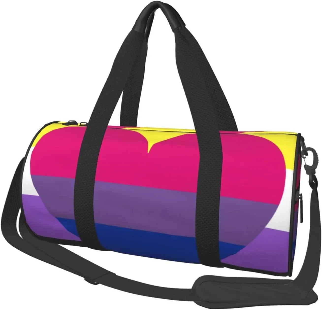 Non Binary Bisexual Pride Flag Duffel Bag Gym Bag Sports Bags Foldable Travel Bag Multipurpose Backpack