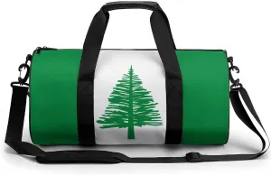 Norfolk Lslands Flag Sports Duffel Bag for Women Men with Wet Pocket Gym Bag