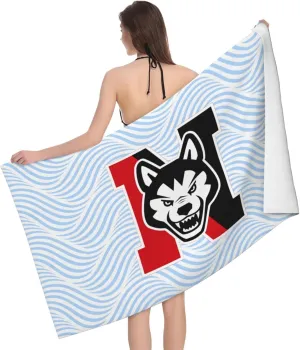 Northeastern University Beach Towel, Oversized Pool Towel, Quick Dry Microfiber Beach Towel for Men and Women