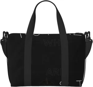 Not All Who Wander Design Travel Bag for Women Men Weekender Bags Carry on Overnight Bag Tote Bag Yoga Gym Bag for Gym, Work, Weekend, Travel, Personal Items