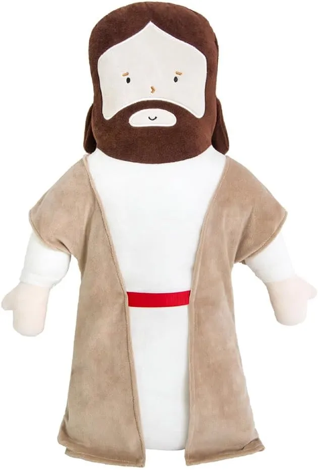 NUOBESTY Jesus Stuffed Doll Christ Jesus Plush Cushion Toy Adorable Cartoon for Kids Toddler