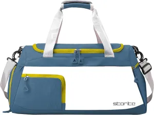 Nylon 48.5 cms Travel Duffle Bag for Women Muti- Pocket Sports Shoulder Duffel Bag with Wet Pocket & Shoe Compartment Weekender Overnight Travel Luggage Garment Bag, Blue, Style - 2