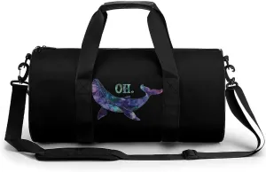 Oh Whale Aquatic Ephemera Gym Bag Travel Waterproof Duffel Bag Carryon Overnight Bags Tote Bags for Sports