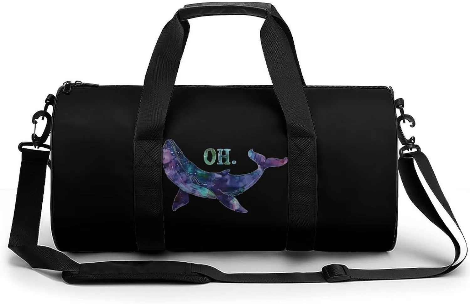 Oh Whale Aquatic Ephemera Gym Bag Travel Waterproof Duffel Bag Carryon Overnight Bags Tote Bags for Sports