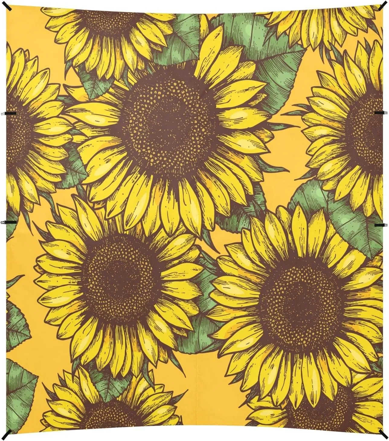 Oil Painting Sunflowers Beach Tent Camping Sun Shelters Portable Outdoor Canopy Sun Shade for Camping Trips Fishing Backyard Fun or Picnics Easy Setup with Carrying Bag