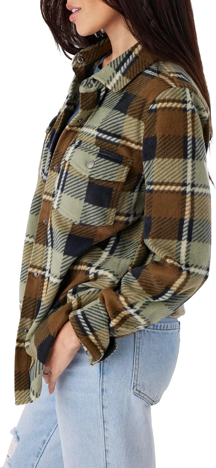 O'NEILL Women's Oversized Flannel Top - Comfortable and Casual Long Sleeve Button Up Shirts for Women