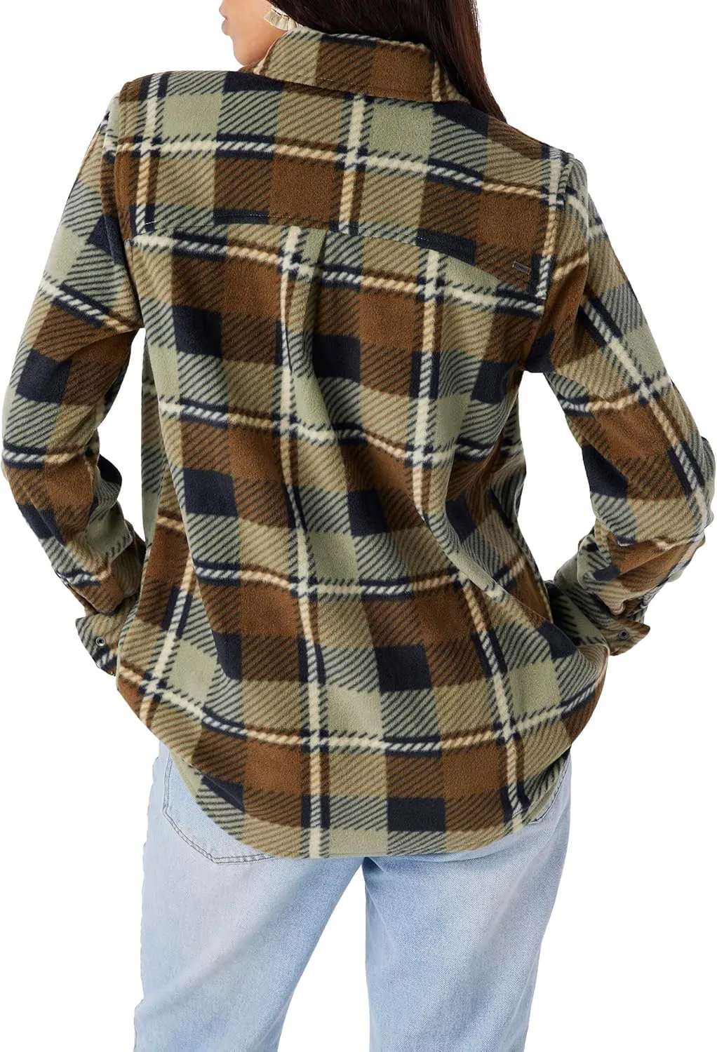 O'NEILL Women's Oversized Flannel Top - Comfortable and Casual Long Sleeve Button Up Shirts for Women