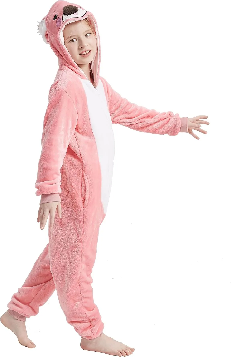 Onesie Kids Plush Animal Costume One Piece Pajamas Girls Boys Teen Halloween Cosplay Sleepwear