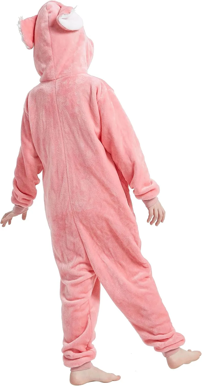 Onesie Kids Plush Animal Costume One Piece Pajamas Girls Boys Teen Halloween Cosplay Sleepwear
