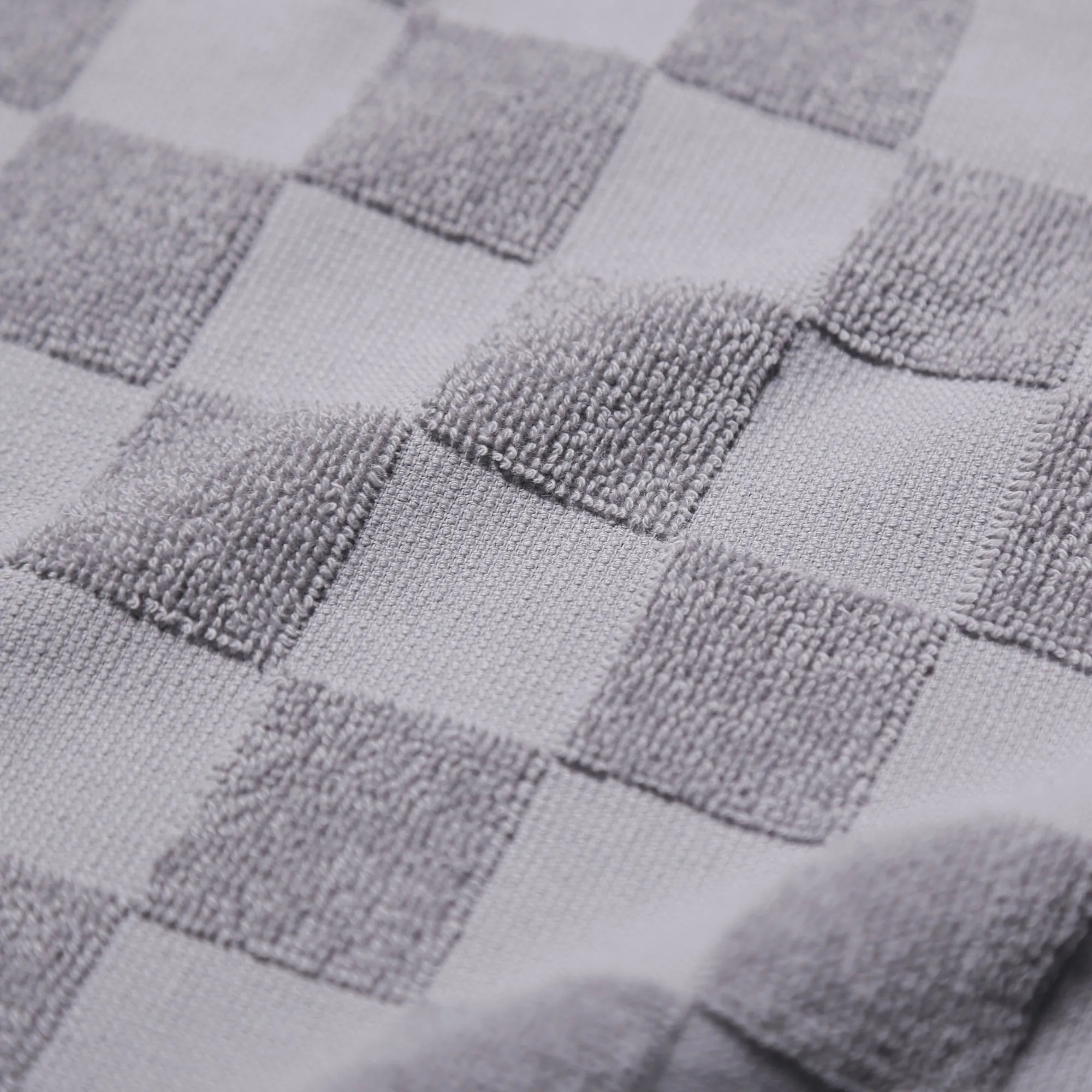 Organic Poolside Checkered Beach Towel Pumice
