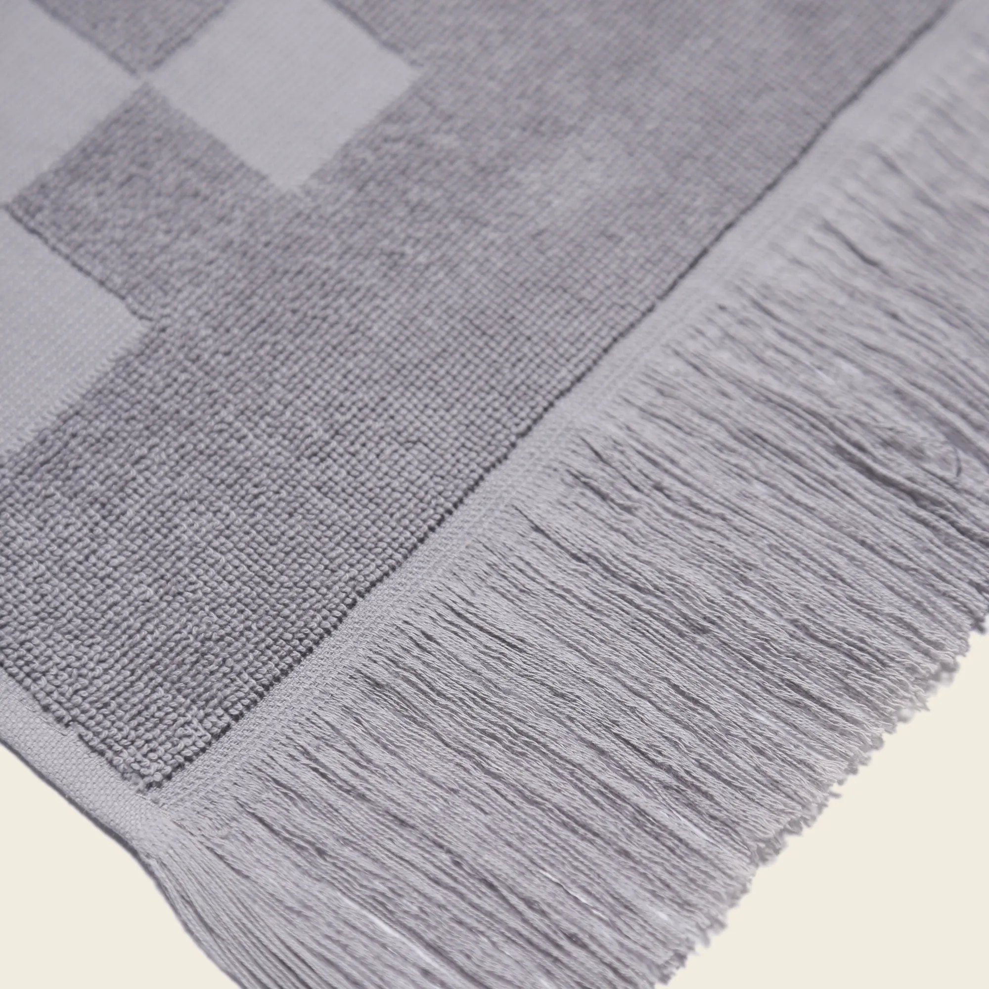 Organic Poolside Checkered Beach Towel Pumice