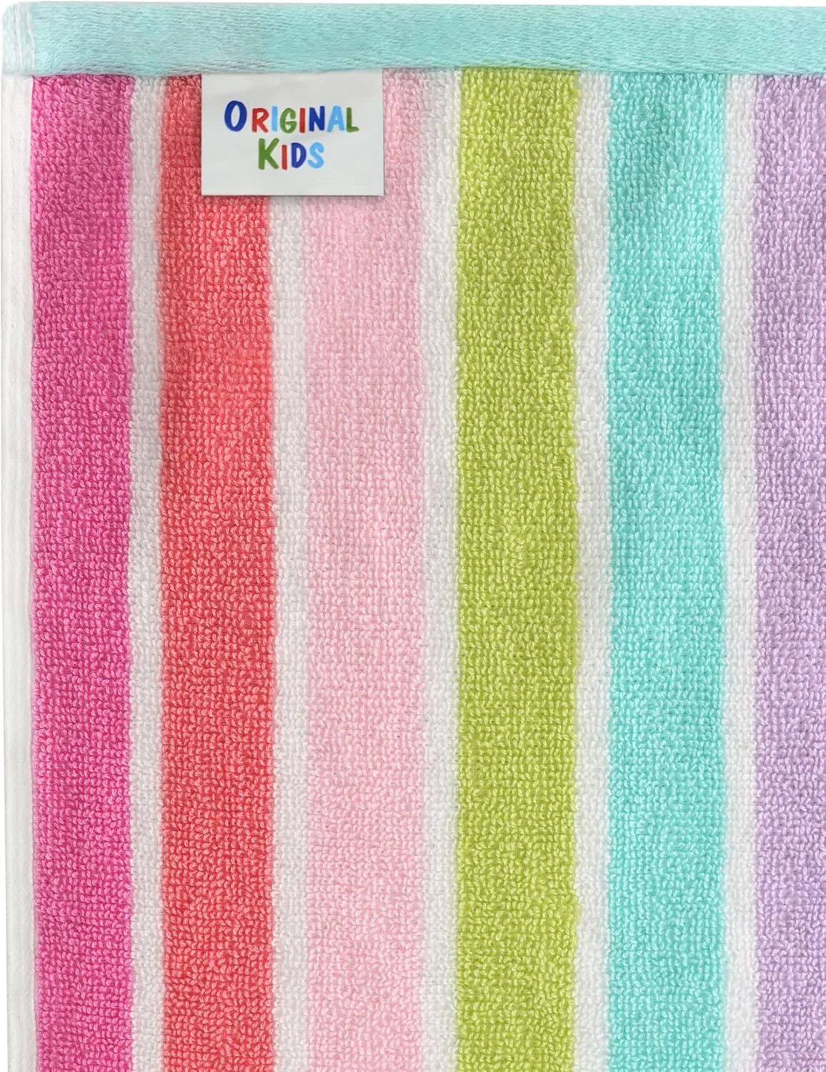 ORIGINAL KIDS Hooded Bath Towel Wrap - 100% Cotton Terry Large Oversized Hooded Kids Towel - Toddler Shower Pool Beach Towel - Super Soft Plush Absorbent Quick Dry Easy Care Gift - 30x60 - Pink Multi