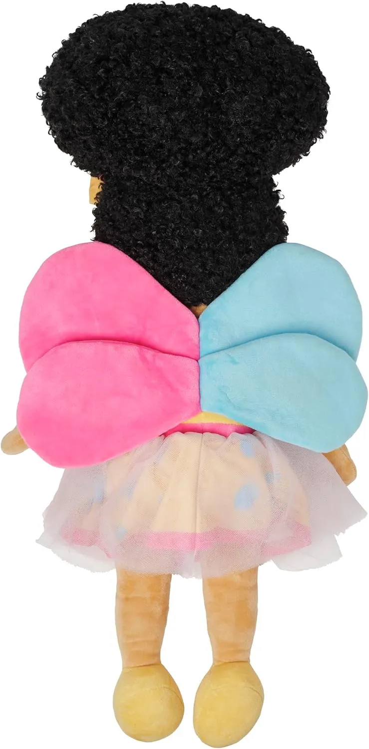 Orijin Bees Cuddle Bees Plush Dolls - Luna, 24 inches, Soft, Durable, Ages 2 , Black Doll, Biracial Doll, First Doll, Cartoon Doll, for Girl Toddler prechool, Large Plush Doll