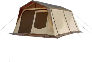 Outdoor Camping Tent, Multi-Person Thickened Rainproof Camping Equipment Folding, Camping Tent, Suitable for Parties, Picnics (Khaki)