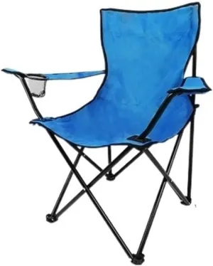 Outdoor Chair Folding Camping Chair Folding Padded Deck Chair Backchair Beach Chair Fishing Chair Portable Lounge Chair Outdoor Armchair with Cup Holder Camping Chair Foldable Chair
