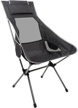 Outdoor Chair Folding Camping Chair Outdoor High Back Camping Chair Portable Folding Seat with Mesh Backrest Camping Fishing Stool with Quilted Pillow Camping Chair Foldable Chair