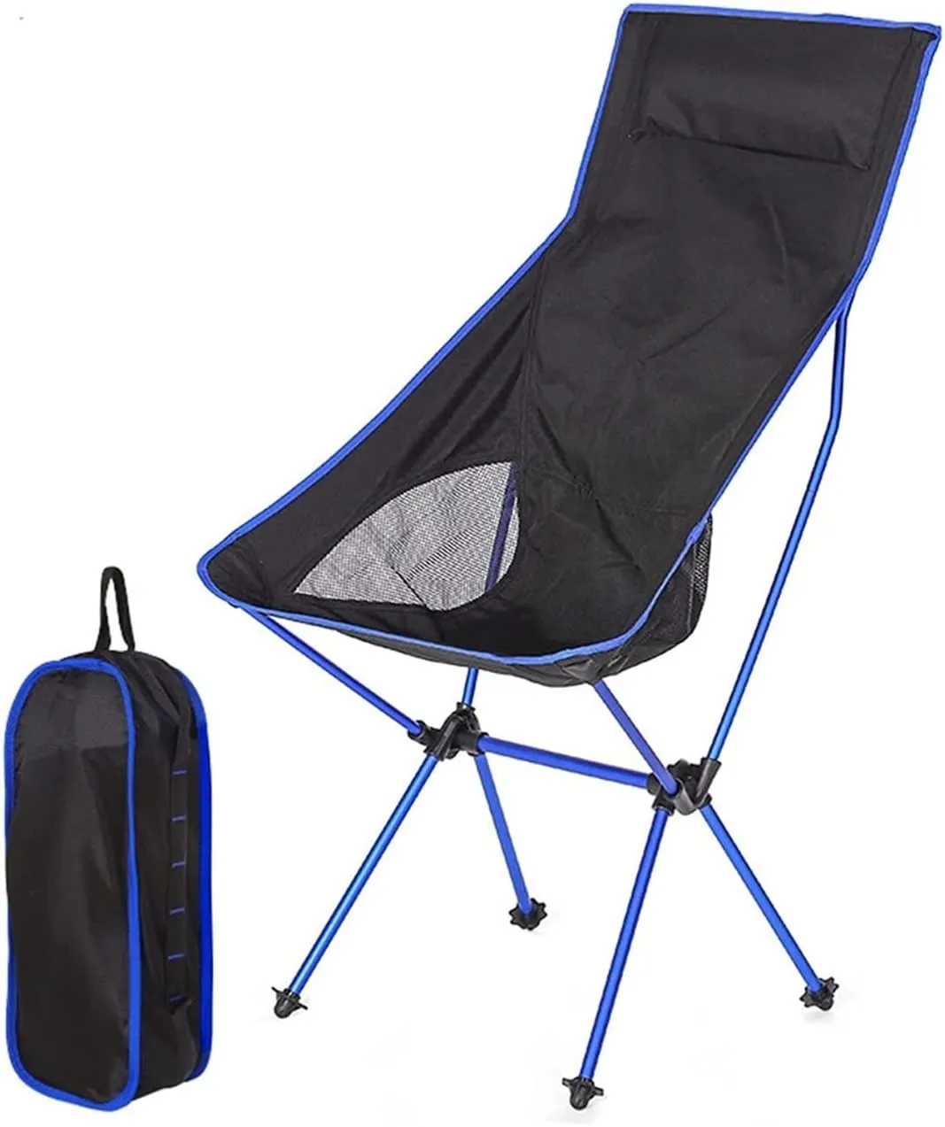 Outdoor Chair Folding Camping Chair Portable Lightweight Folding Camp Chairs with Storage Bag, Aluminum Alloy Fishing Seat for Hiking Travel Picnic Camping Chair Foldable Chair (B One Size)