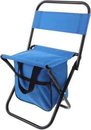 Outdoor Folding Chair with Supportive Backrest Portable Collapsible Stool for Camping Fishing Hiking and Beach Activities Durable and Oxford Design