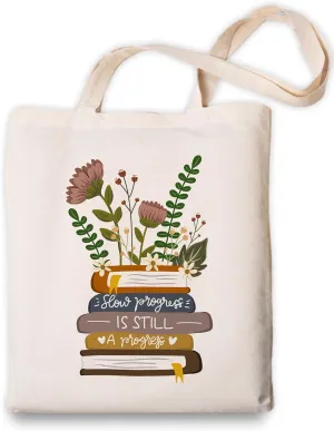 OUZ Flower Tote Bag, Aesthetic Wildflower Tote Bag, Canvas Tote Bag for Women Beach Bag Shopping Bags Reusable Grocery Bags