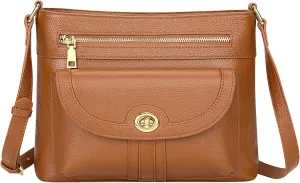 Over Earth Genuine Leather Crossbody Bags for Women Trendy Purses and Ladies Shoulder Handbags