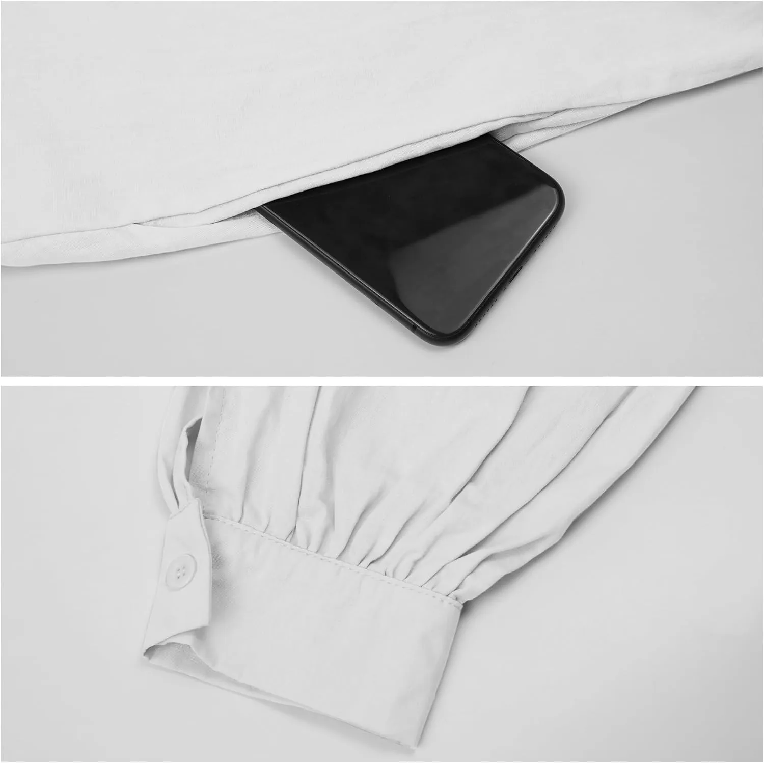 Oversized Dress for Women Lantern Long Sleeve Long Dress Casual V Neck Cotton Maxi Dress Plus Size Shirt Dress Pocket