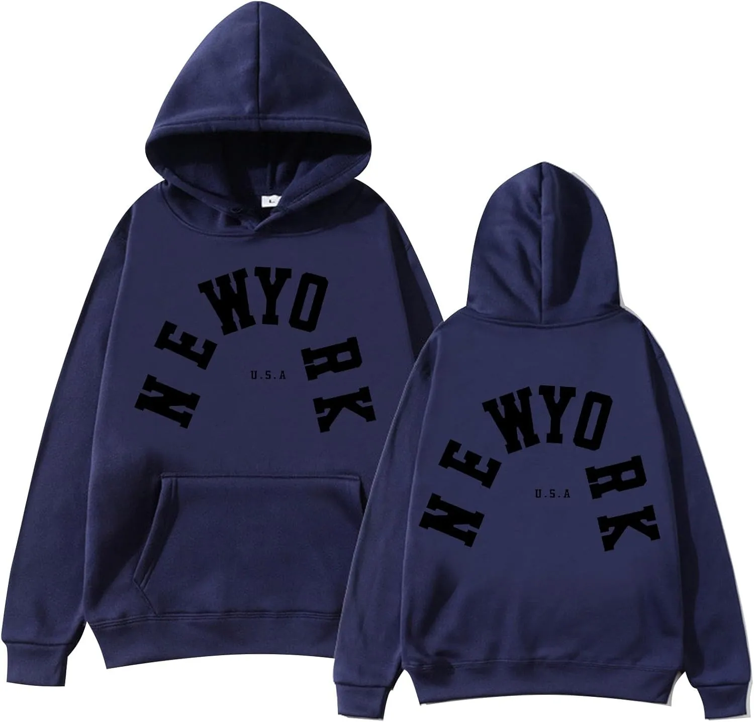 Oversized Hoodiesfor Teen Girly2K Preppysweatshirt Pullover Slogan Letter Graphic Long Sleeve Sweatshirts