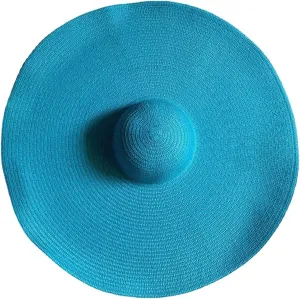 Oversized Sun Straw Hat for Women, UPF 50  Floppy Wide Brim Summer Hat, Foldable Packable Roll up Beach Cap
