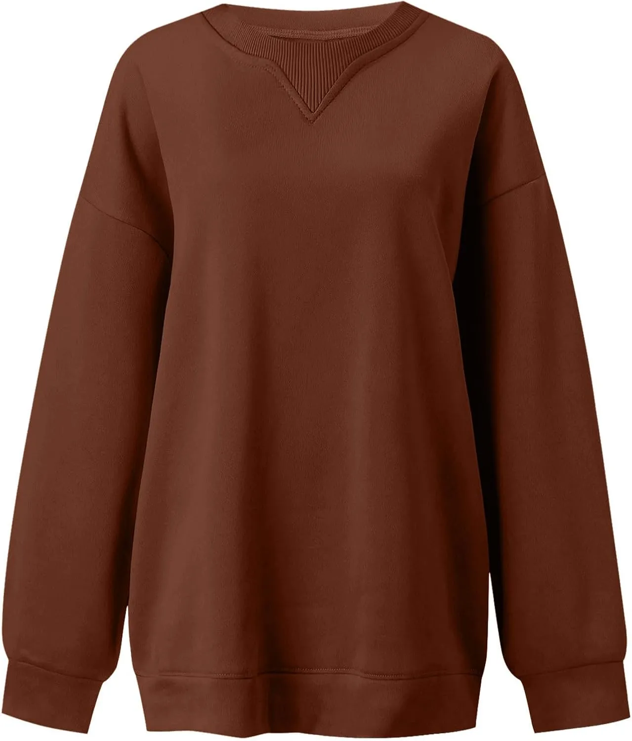 Oversized Sweatshirt for Women Trendy Casual Long Sleeve Crewneck Pullover Top Fall Outfits Preppy Clothes 2024