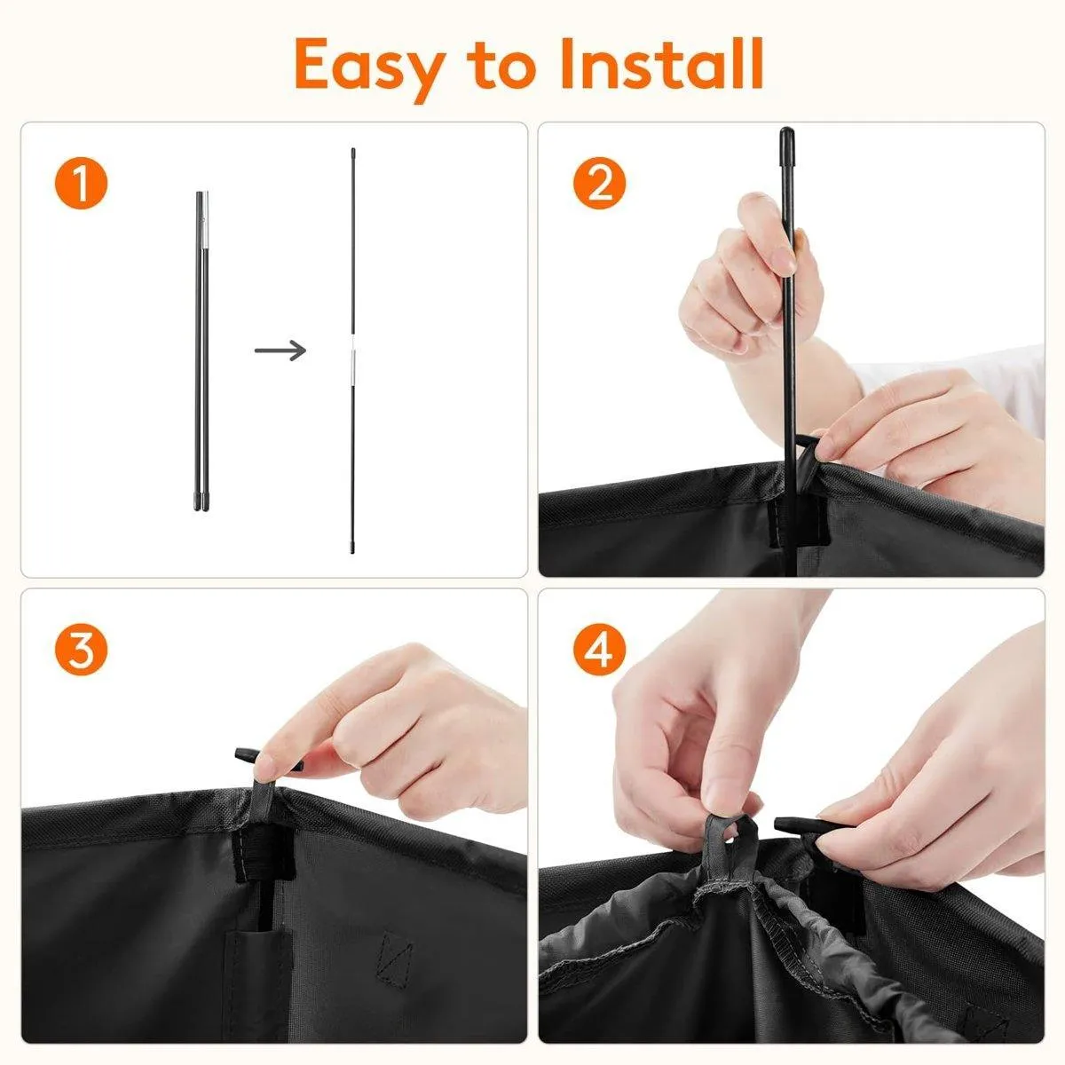 Oxford Cloth Double Laundry Basket for Dirty Clothes Storage Hamper Organizer