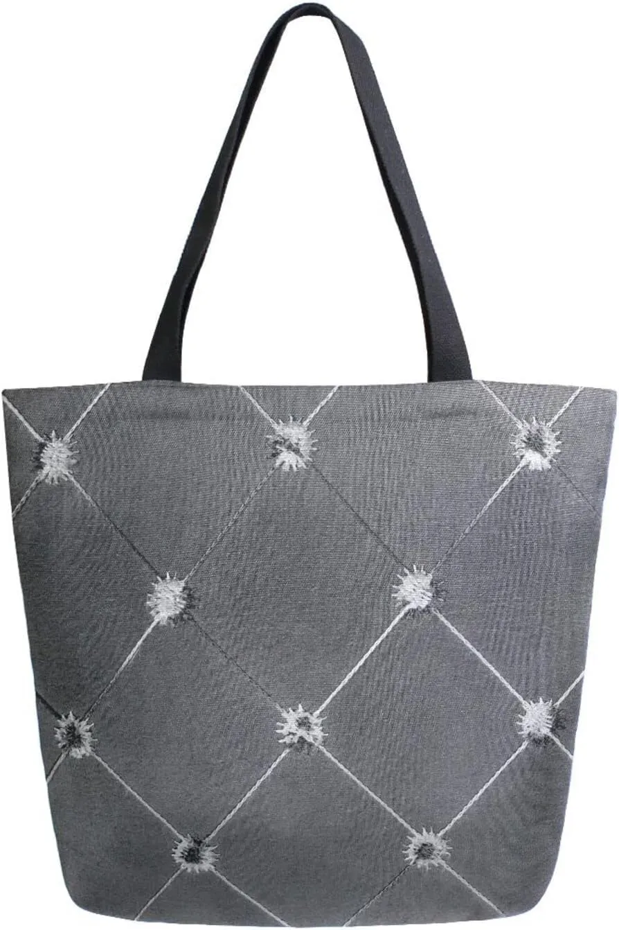 Oyihfvs Canvas Tote Grocery Bag, Women Large Shoulder Bag, Reusable Grocery Handbag