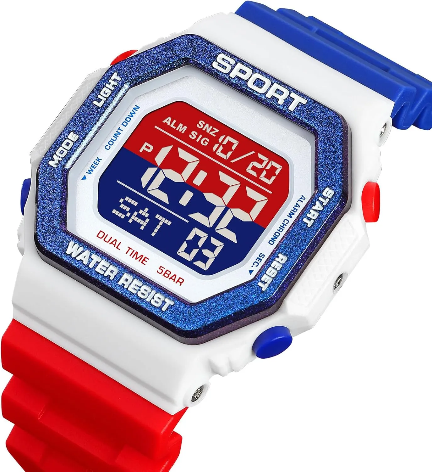 PASOY Fashion Watches for Men and Women Unisex Summer Digital Backlight Casual Waterproof Outdoor Sports Swim Colorful Rubber Watch Reloj