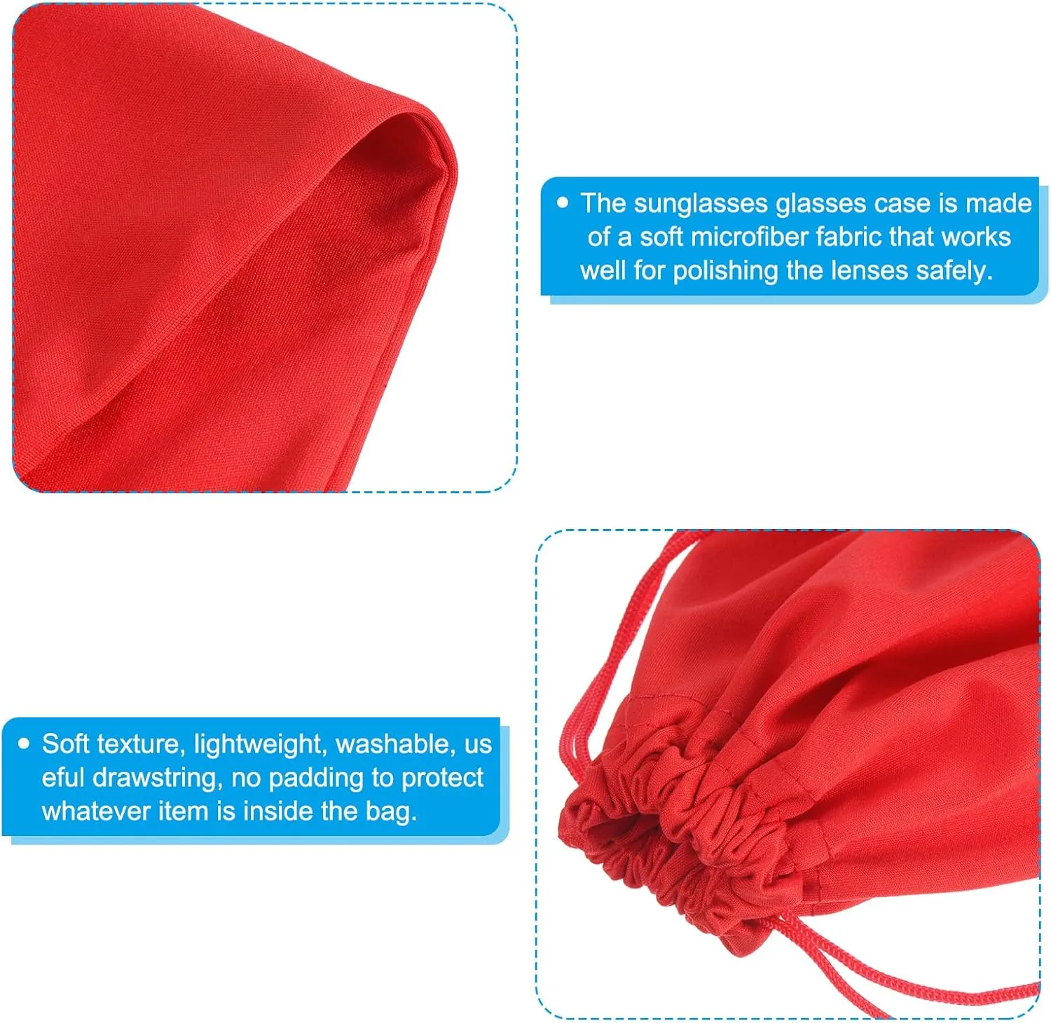 PATIKIL Ski Goggle Bag Microfiber Snow Goggles Case Cover Storage Sleeve Drawstring Pouch