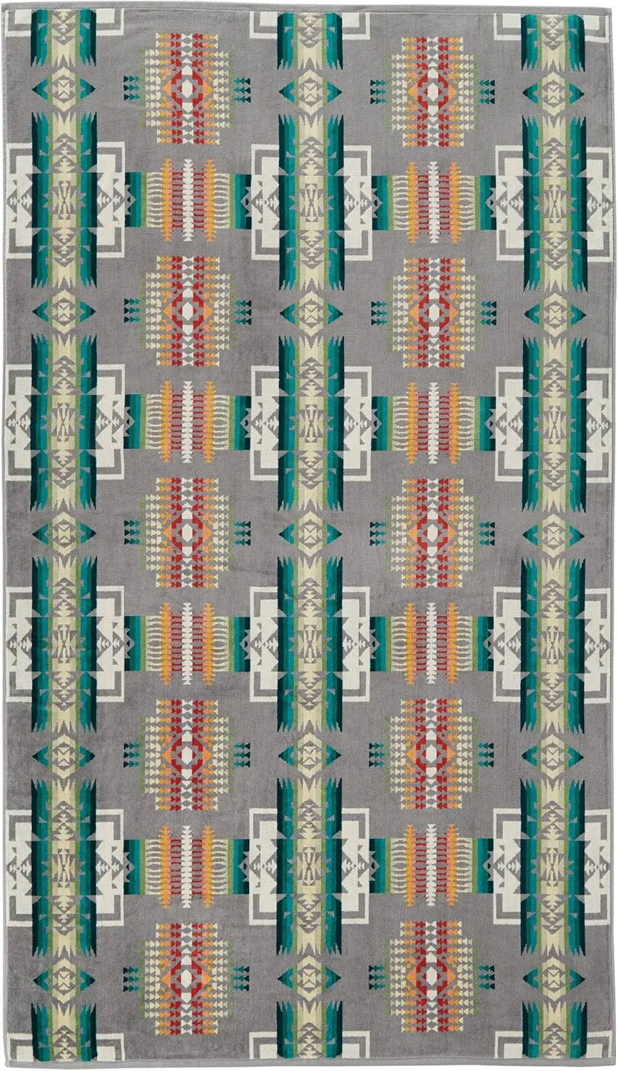 Pendleton Oversized Jacquard Spa Towels in Chief Joseph Rosewood Design - 40 x 70 inches Bath Towels, 100% Cotton, Soft and Quick Dry for the Beach, Hot Tub, Pool