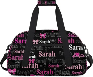 Personalized Cheer Duffle Bags, Custom Cheerleading Gym Bag for Women, Cheer Duffel Bag with Name Overnight Weekender Bags Customized Gifts for Cheerleaders (Black)
