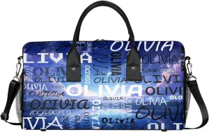 Personalized Dance Bag with Name Beautiful Starry Sky Custom Gym Duffle Bag for Women Travel Bag Carry On Tote Weekender Overnight Bags Sport Training Bag