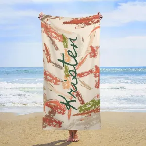 Personalized Oversized Beach Towel for Adults - Custom Name Large Beach Towel, Multipurpose Use as Picnic Mat, Kids Blanket, and Sunbathing Towel