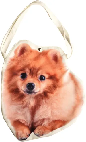 Personalized Pet Cartoon Picture Canvas Tote Bag, Custom Casual Shoulder Bag Double Side Printing, Customize Special-shaped Image Shopping Handbag, Reusable Grocery Bag for Women Girl